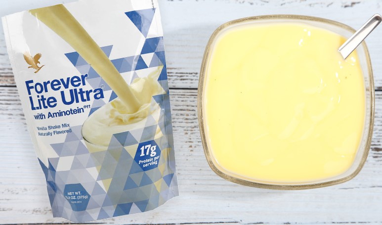 Budino Light con l'integratore Forever Lite Ultra alla vaniglia - SuccoAloeVera
